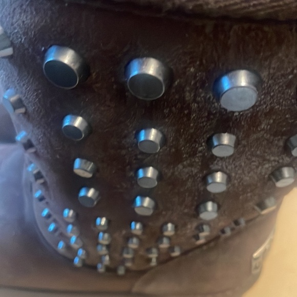 Mou studded shearling lined brown boots 36 - Picture 5 of 12